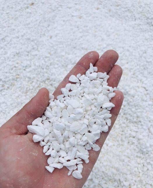 Śnieżno-biały żwirek Thassos 2-8 mm Kamień do Akwarium Ogrodu Terrazzo