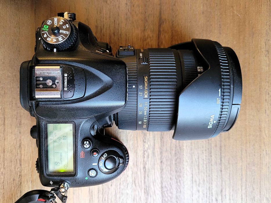 Nikon D7100 + Sigma 17-50 f2.8, plecak, 2x sd 32GB