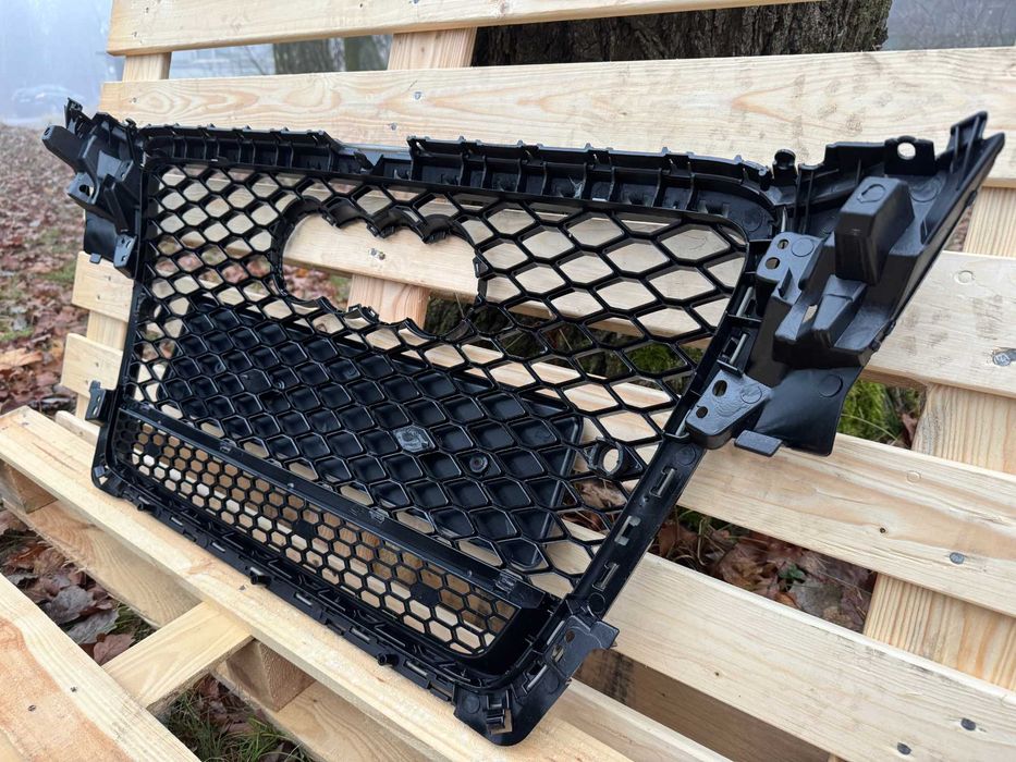 Grill Atrapa Audi A4 B8 08-11 styl RS4 Quattro ALL BLACK