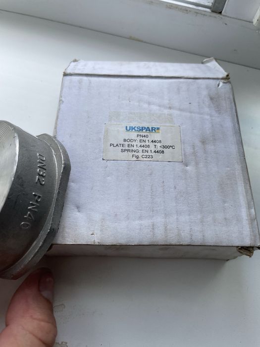 Зворотний клапан підпружинений нержавіючий DN32 PN40