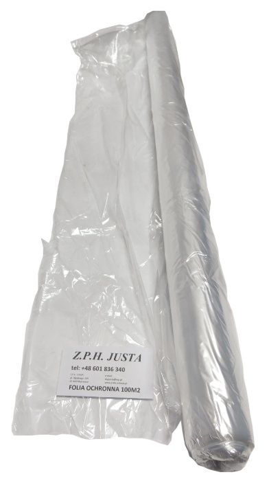 Folia ochronna PRZEŹROCZYSTA na okna, drzwi,podłogi 2x50mb w rolce T25