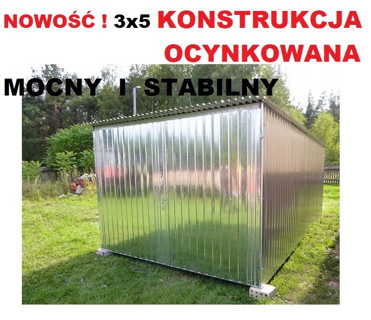 Garaż blaszany Garaże blaszane MOCNE blaszak CAŁA POLSKA montaż gratis