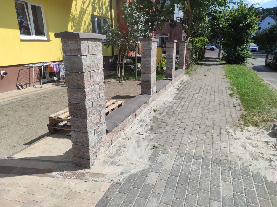 Ogrodzenia układanie kostki siatka panel joniec fundament brukarstwo