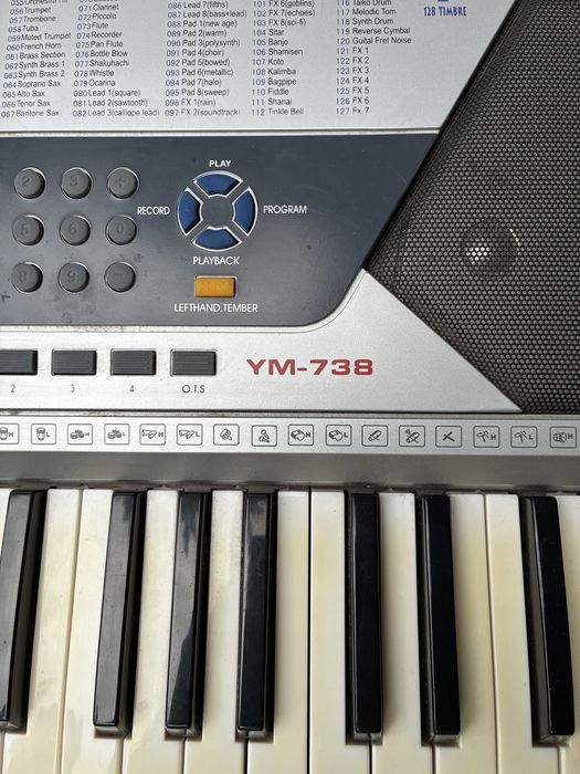 Klawisze pianino syntezator YM