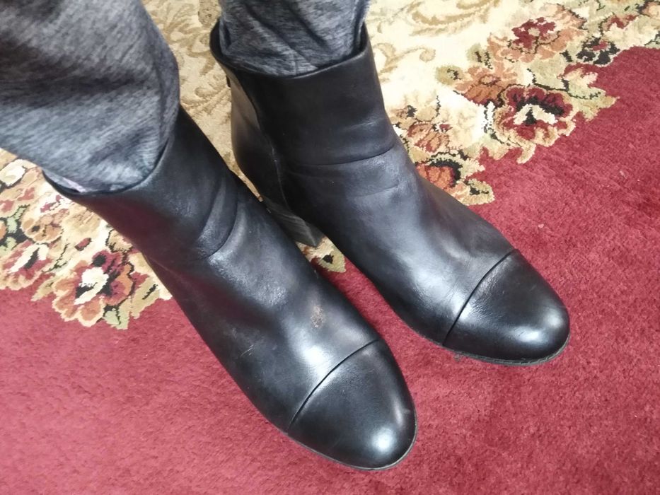 skórzane botki damskie rozmiar 43,5 (wkładka 29cm)