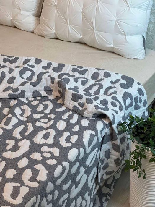 На подарунок! Мусліновий плед муслиновый лео муслиновое покрывало