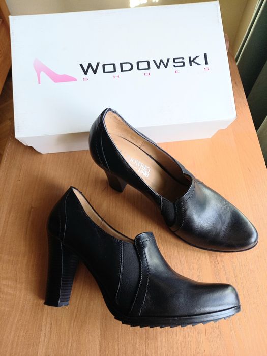 półbuty WODOWSKI całość skóra naturalna elegancka klasyka b. wygodne