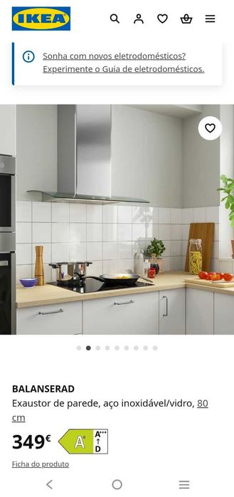 Exaustor IKEA novo