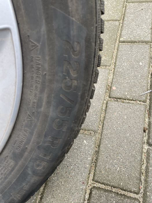 Opony zimowe Michelin Alpine 5 225/55 r16 + oryginalne felgi audi 2szt