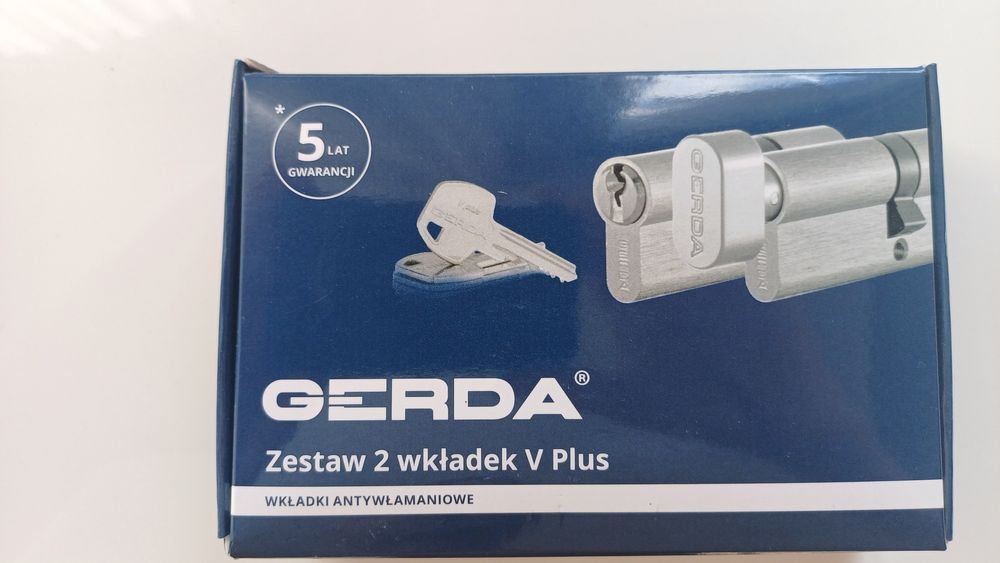 GERDA Zestaw wkładki V Plus  Variant AB zębatką 45x55 i gałką G45x55