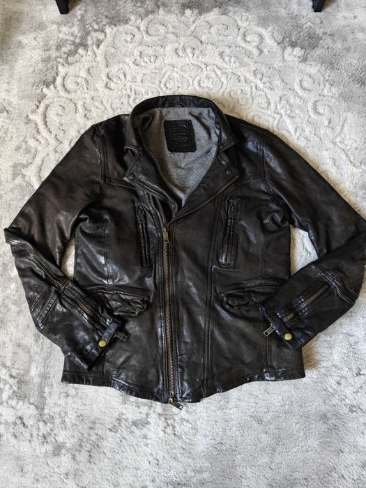 AllSaints Recluse Biker Jacket Skórzana Ramoneska M