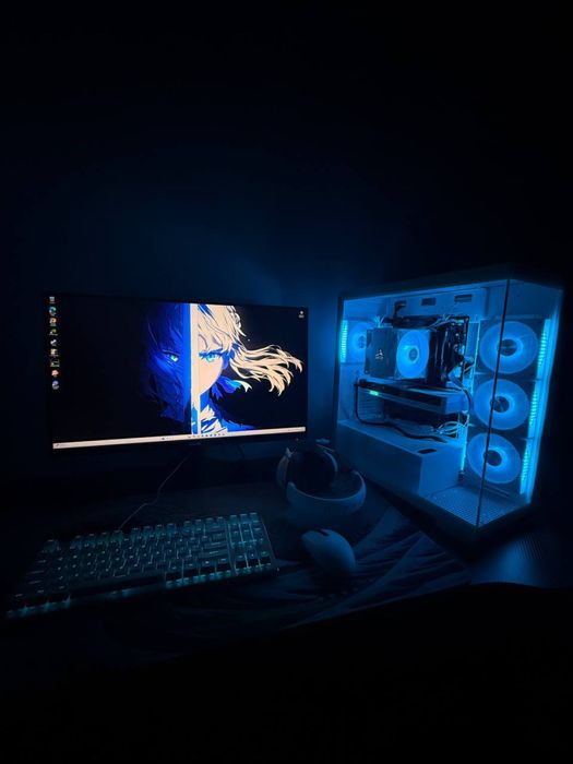 Потужний ігровий ПК + 2K 180 Гц монітор + периферія (White Build)