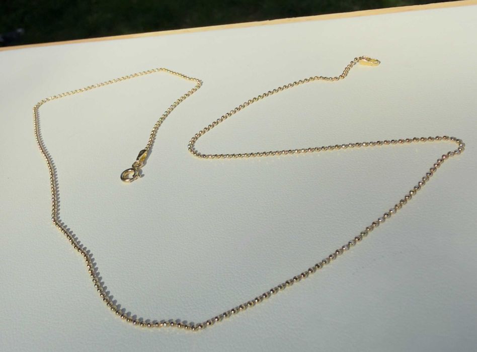Złoty łańcuszek 585 I Kulki I 45cm I 2.35g p1970
