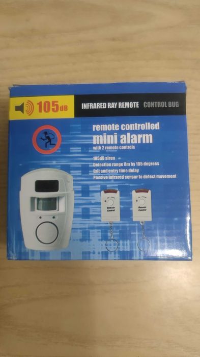 Побутова сигналізація з датчиком руху Sensor Alarm + 2 брелоки
