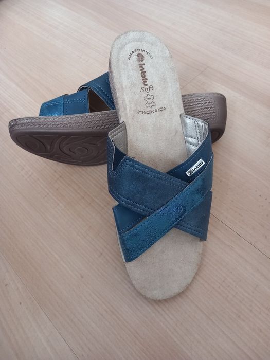 Klapki Inblu letnie granatowe