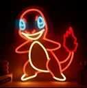 Neon led Pokemon Charmander Anime tryb ściemniania 36X31cm Prezent