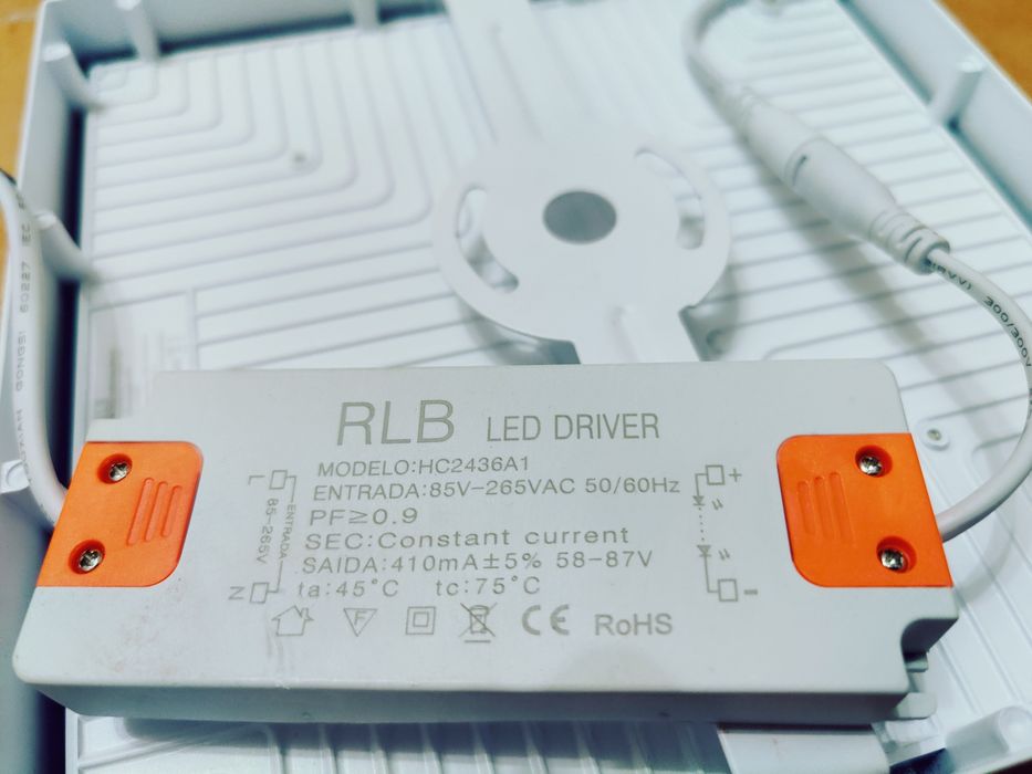Conjunto de Plafon RLB Led Candeeiro de Teto Quadrado