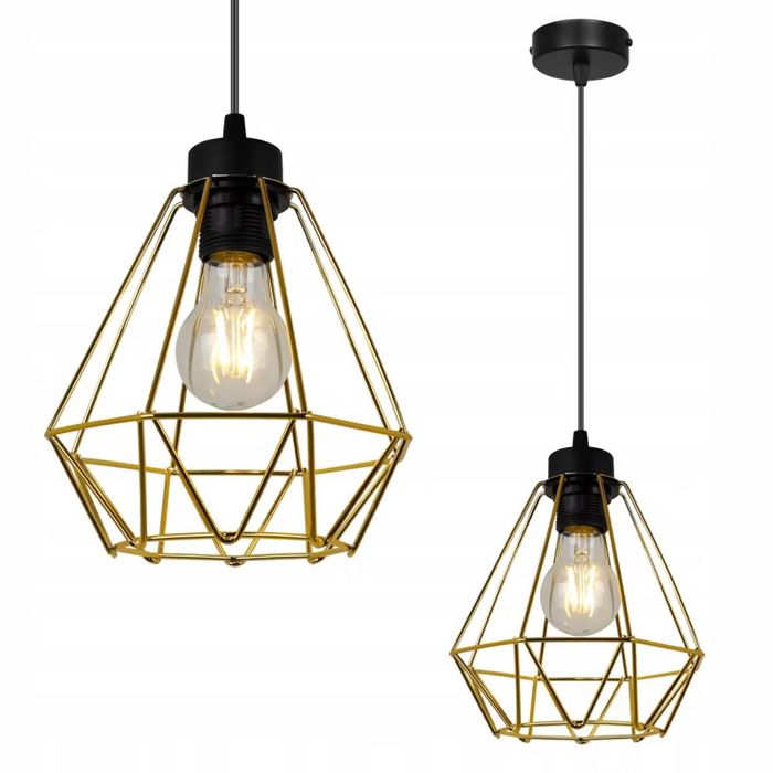 Złota lampa nowa z castorama