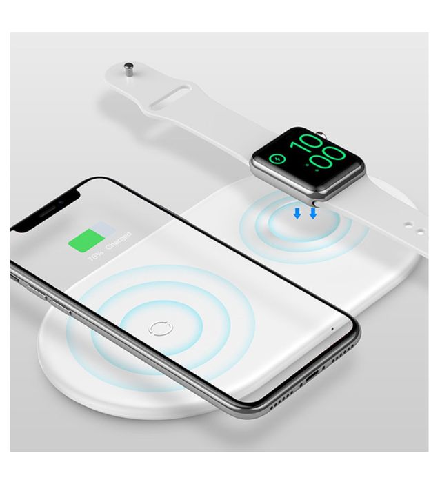 Бездротова зарядка baseus smart 2 in 1 wireless charger