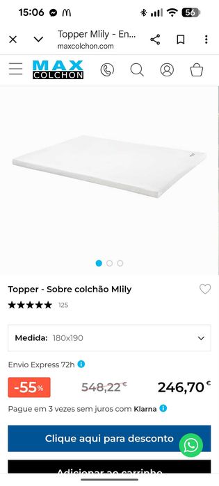 Topper / Sobrecolchão Milly