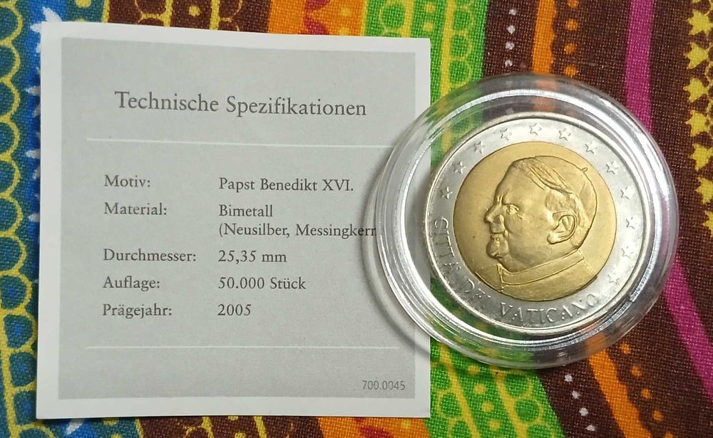 Numizmat kolekcjonerski Papież Benedykt XVI