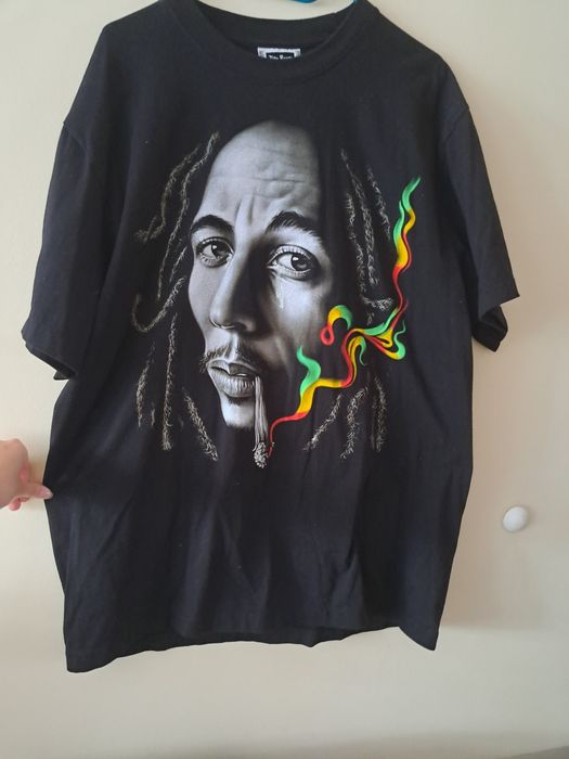 Bob Marley tshirt grafika z przodu i z tyłu