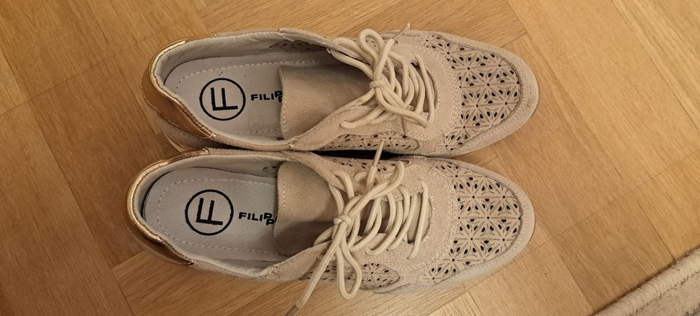 FILIPPO skórzane sneakersy