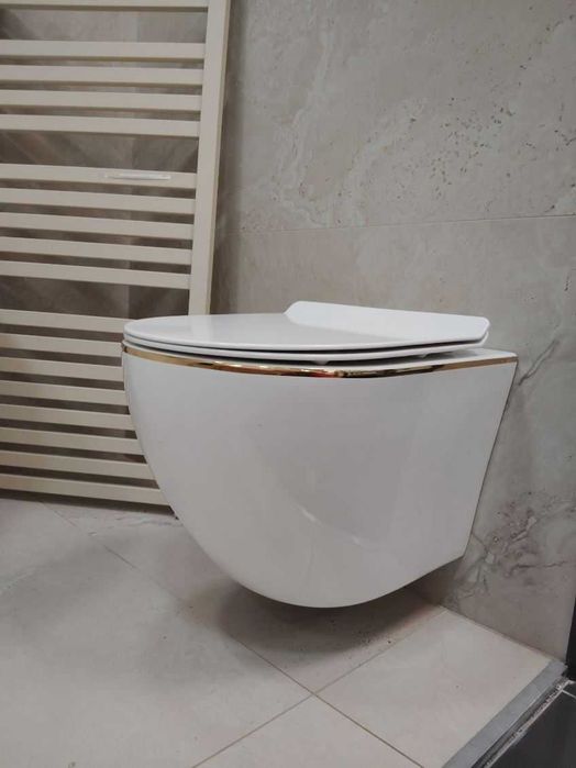 Lavita Miska wisząca WC Sofi Gold + deska wolno opadająca