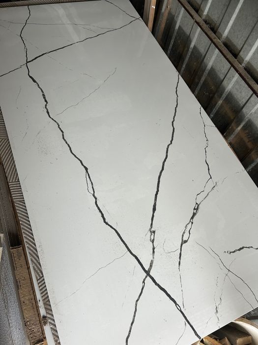 Płytka ścienna połysk 120x60 cm marmur biała czarna okazja