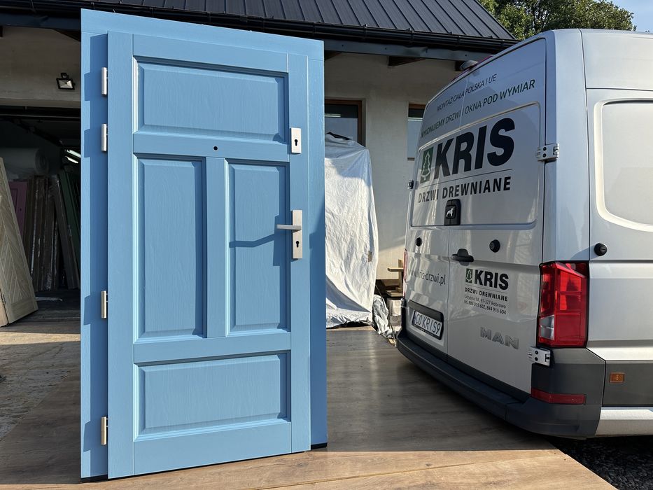 Drzwi zewnętrzne drewniane czyste powietrze Montaż Cała PolskaNAwymiar