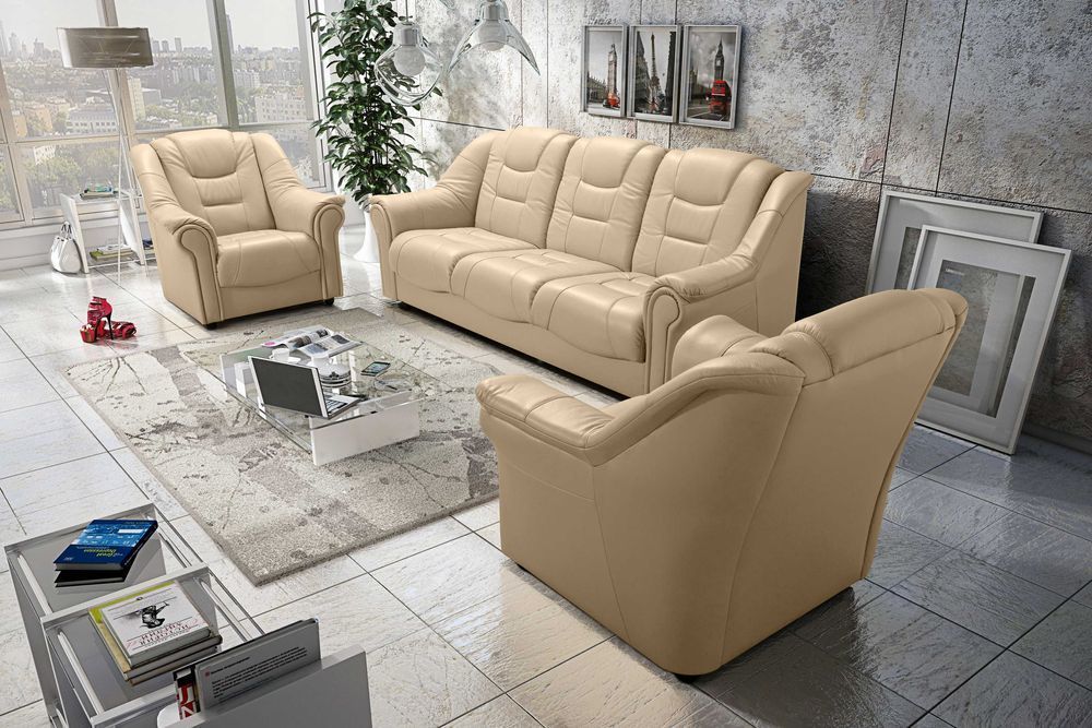 Skórzany komplet wypoczynkowy 311 "KAROL" SKÓRA NATURALNA PRODUCENT