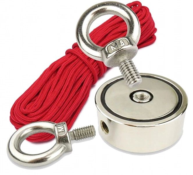 Magnes Neodymowy Podwójny Uchwyt Do Poszukiwań 100Kg Kd10417 Kraft&Del