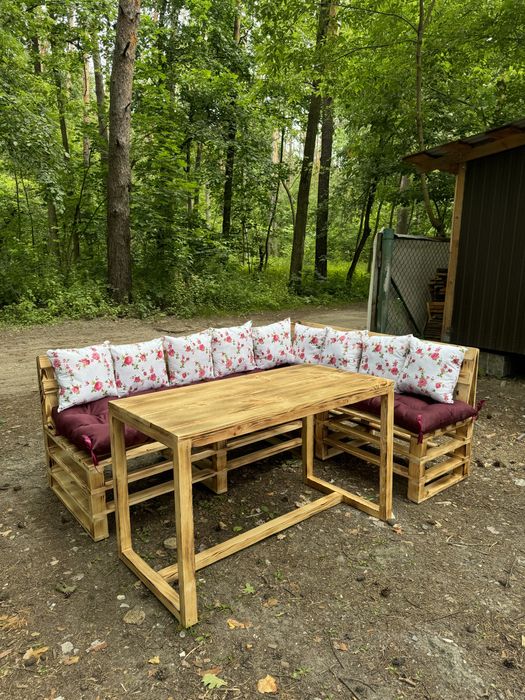 Диван із дерева,диван із піддонів,садовая мебель,садові меблі,ротанг