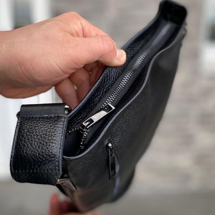 Сумка чоловіча з натуральної шкіри месенджер планшетка