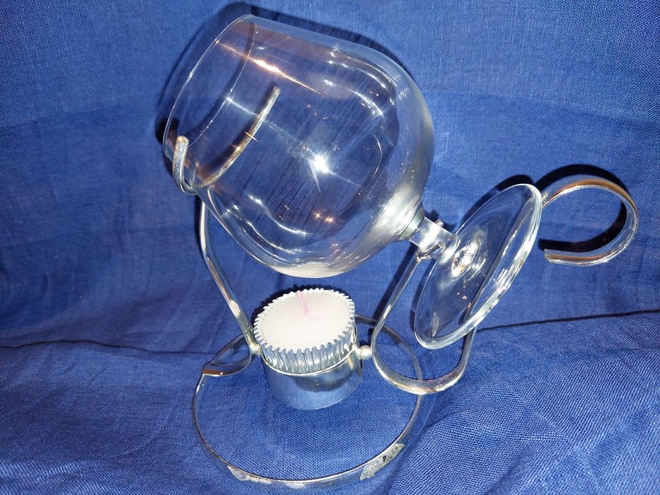 Balão de vidro com suporte