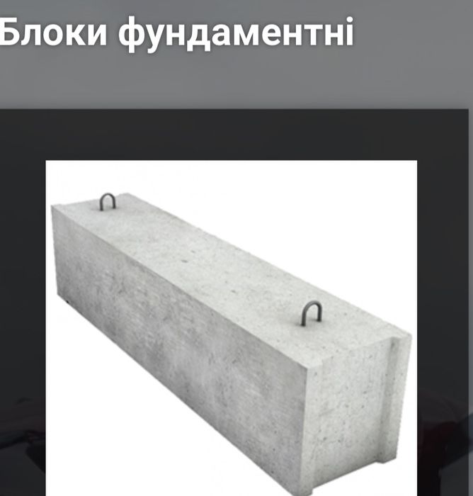 Блоки фундаментні , перемички