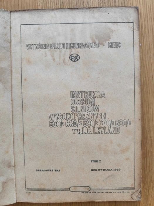 Instrukcja silników Leyland 680