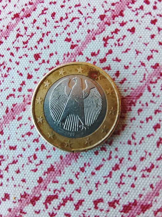 moeda de 1 euro, Err0, 2002, Alemã.