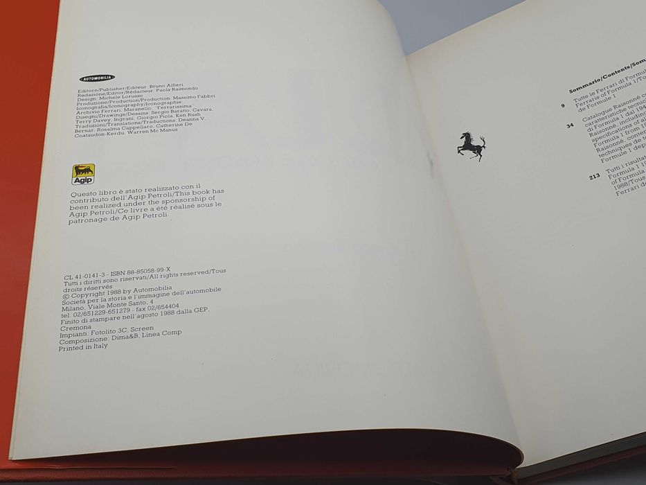 Ferrari Formula 1: Catalogue Raissoné 1948-88 por Enrico Benzing