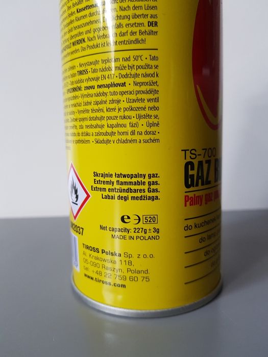 Gaz Butan TS-700, 227gr do grila, palnika