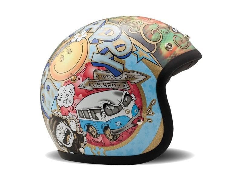 Capacete jet retro DMD Woodstock