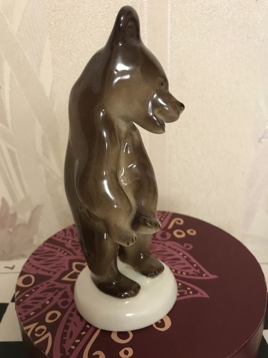 Фарфоровая статуэтка(фигурка)Мишка(медведь) ЛФЗ СССР