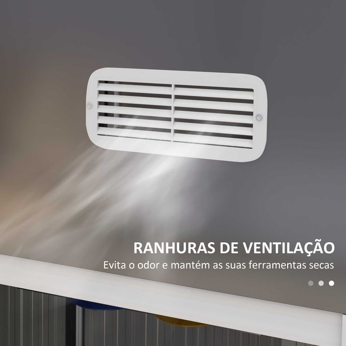 Abrigo de Jardim em Aço 238x132x198,5 cm – com Prateleiras Reguláveis
