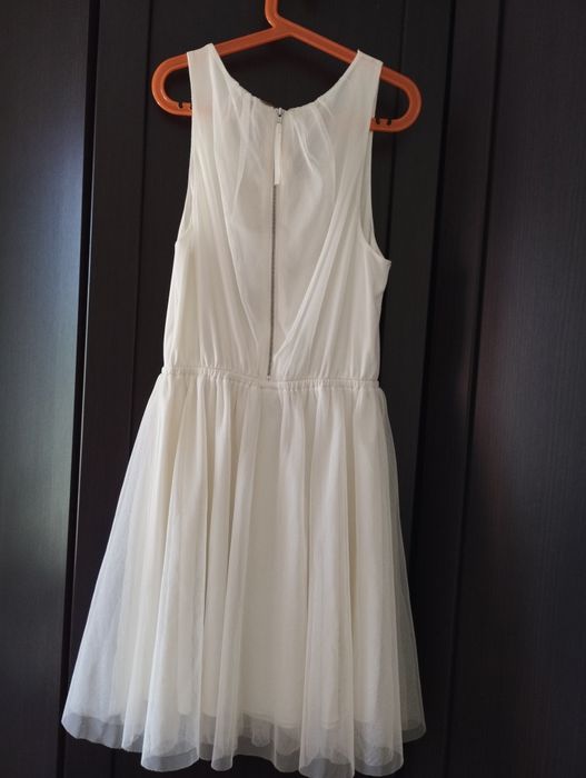 Divided by H&M 36 sukienka tiulowa kremowa
