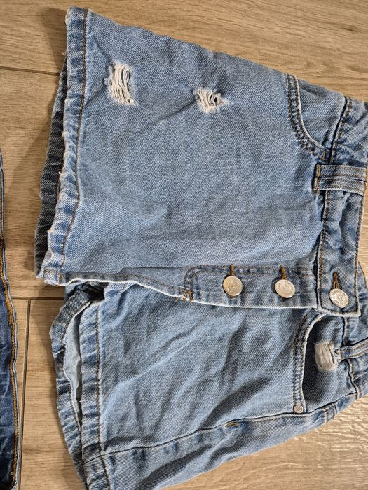 Spodenki zestaw jeans 128 spódnico spodenki kombinezon