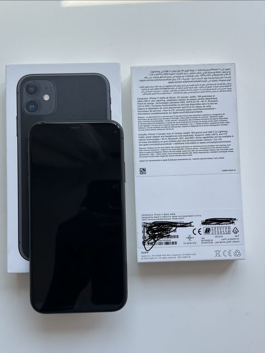iPhone 11 64GB Preto – Impecável na Caixa – 100% Original (Bateria 83%)- Negociável