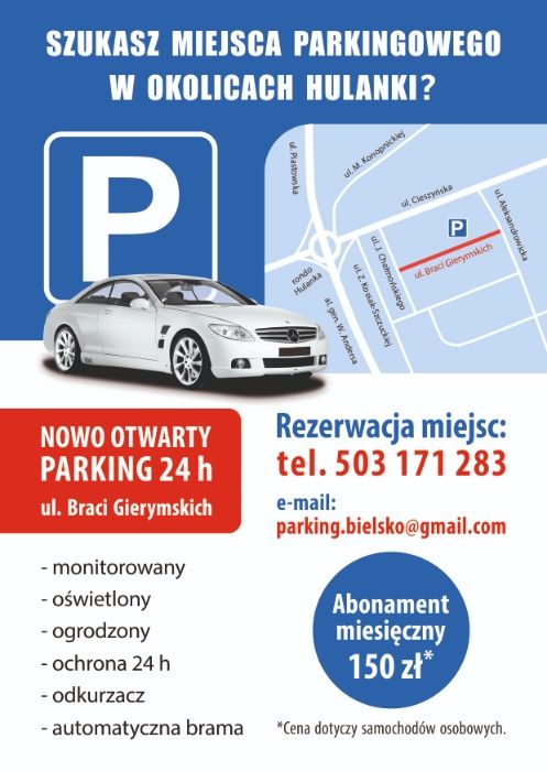 PARKING STRZEŻONY 24 H Oś. Słoneczne Bielsko-Biała