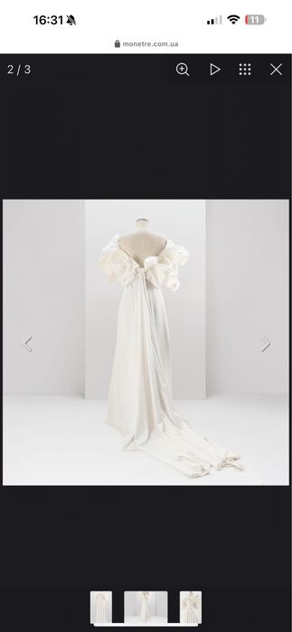 Дизайнерська весільна сукня від бренду Monetre.