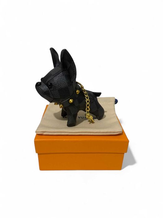Brelok Louis Vuitton LV Bulldog Piesek Czarny Monogram