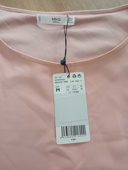 Sukienka nowa M pudrowy róż